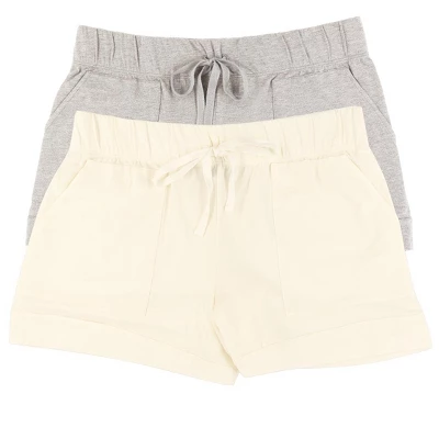 Felina Women's Organic Cotton Stretch Drawstring Short 2-Pack - Image 7