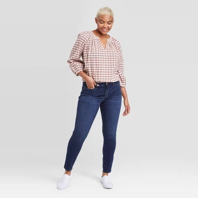 Women's Mid-Rise Skinny Jeans - Universal Thread⢠Blue - Image 7