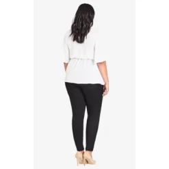 Women's Plus Size Asha Regular High Rise Skinny Jean - Black | CITY CHIC