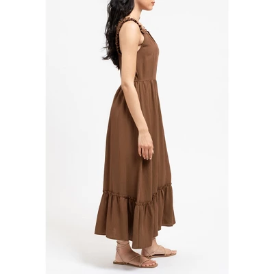 August Sky Women's V-neckline Sleeveless Midi Dress - Image 2