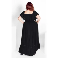 Women's Plus Size Clementine Maxi Dress - Black | AVEOLOGY