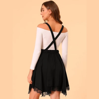 Allegra K Women's Halloween Gothic Skirt Flare Asymmetrical Hem Tulle Steampunk Overall Skirts - Image 4