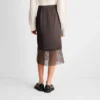 Women's Lace Midi Slip Skirt - Future Collective™ With Reese Blutstein Dark Gray