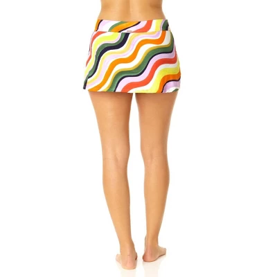 Anne Cole - Women's Striped Banded Side Skirted Swim Bottom - Image 4