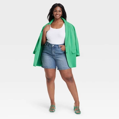 Women's High-Waisted Bermuda Jean Shorts - Ava & Viv™ - Image 2