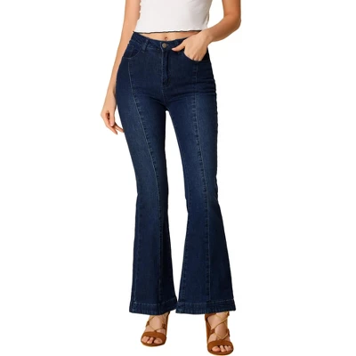 Allegra K Women's Retro High Waist Stretchy Flare Denim Jeans - Image 9