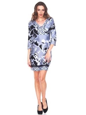 Women's 3/4 Bell Sleeve Miranda Dress - White Mark - Image 5