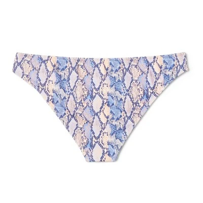 Women's Cheeky Bikini Bottom - Shade & Shoreâ„¢ Blue Snake Print - Image 6
