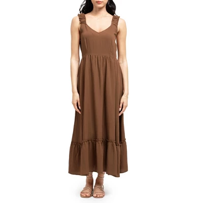 August Sky Women's V-neckline Sleeveless Midi Dress - Image 4