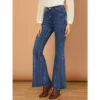 Allegra K Women's Vintage Flare Jeans High Waist Stretch Denim Long Pants Bell Bottoms Jeans