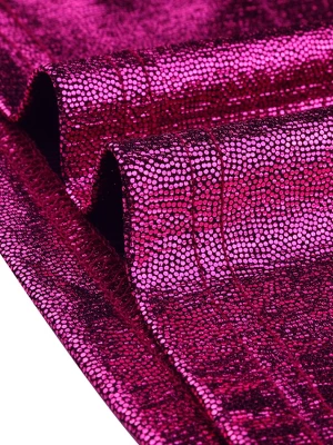 Allegra K Women's Sparkly Metallic Spaghetti Strap Party Mini Dress - Image 3