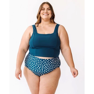 Lime Ricki Women's Indigo Dot/Indigo Reversible Ultra High-Waist Bottom - Image 4