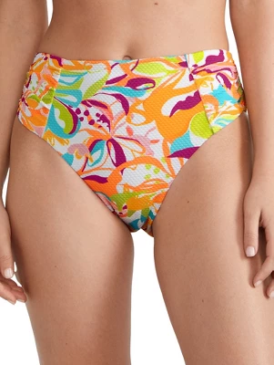 Birdsong Women's Groovy Ruched High-Waist Bikini Bottom - S20154-GROOV - Image 2