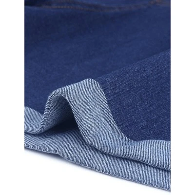 Agnes Orinda Women's Plus Size Adjustable Strap Pocket Roll Hem Denim Overall Jean Shorts - Image 5