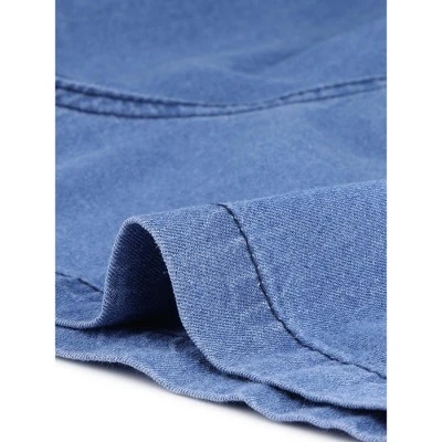 Agnes Orinda Women's Plus Size Denim Shorts Casual Drawstring Elastic Waist Jean Short Pants - Image 5