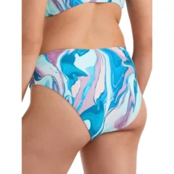 Birdsong Women's Tide Pool Ruched High-Waist Bikini Bottom - S20154-TIPOL