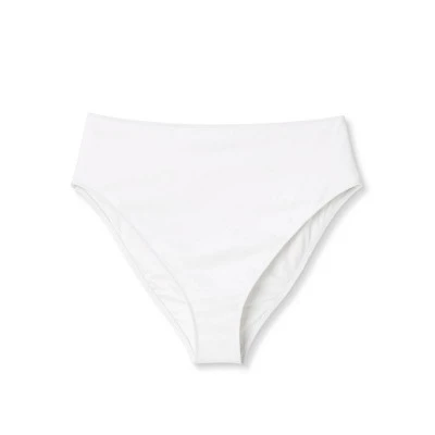 Women's High Waist Cheeky Bikini Bottom - Shade & Shore™ White - Image 5