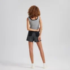 Women's Knit Shorts - Gray