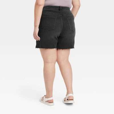 Women's High-Rise Bermuda Jean Shorts - Ava & Viv™