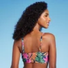 Women's Tie-Front Longline Bikini Top - Shade & Shore™ Multi Tropical Floral Print