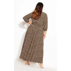 Women's Plus Size Cheetah Maxi Dress - Sand | CITY CHIC