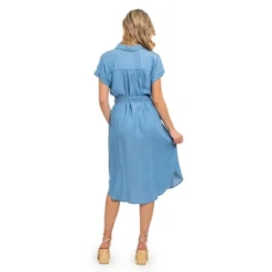 August Sky Women's Collared Button Down Dress