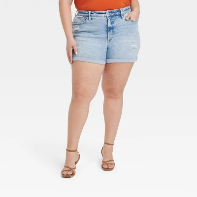 Women's High-Rise Denim Shorts - Ava & Viv™ - Image 4