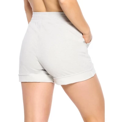 Felina Women's Organic French Terry High Waisted Bermuda Short