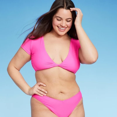 Women's Twist-Front Short Sleeve Bralette Bikini Top - Wild Fable⢠- Image 8