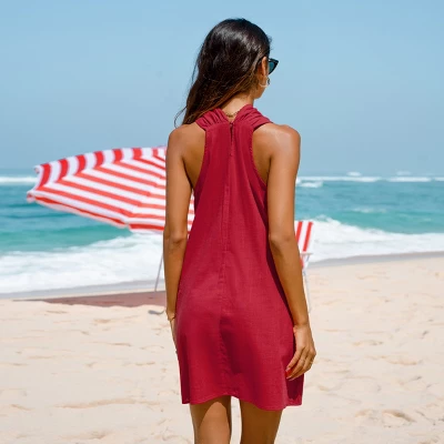 Women's Crisscross Halter Mini Dress - Cupshe - Image 2