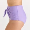 Calypsa Womens High Waisted Bikini Bottom With Front Tie