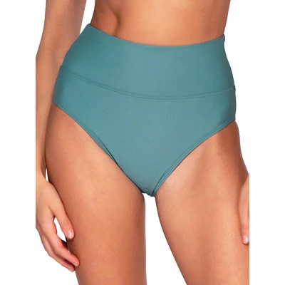 Sunsets Women's Ocean Fold-Over High-Waist Bikini Bottom - 33B-OCEAN - Image 2