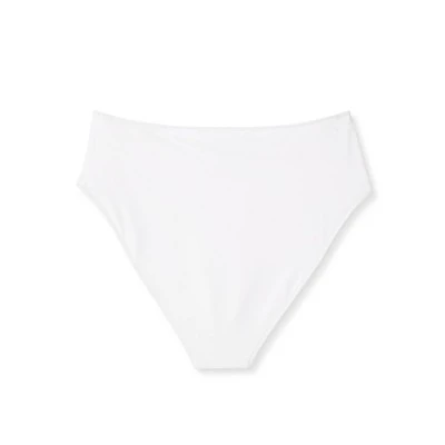 Women's High Waist Cheeky Bikini Bottom - Shade & Shore™ White - Image 6