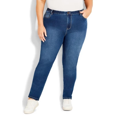 Women's Plus Size Butter Denim Skinny Jean Mid Wash - Petite | AVENUE - Image 3