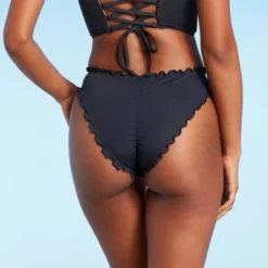 Women's Side-Tie High Leg Extra Cheeky Bikini Bottom - Shade & Shore™ Gray