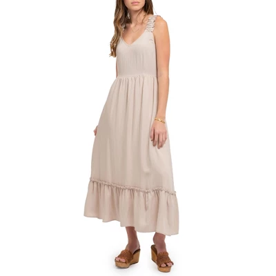 August Sky Women's V-neckline Sleeveless Midi Dress - Image 7