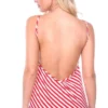Women's Backless Striped Maxi Dress - White Mark