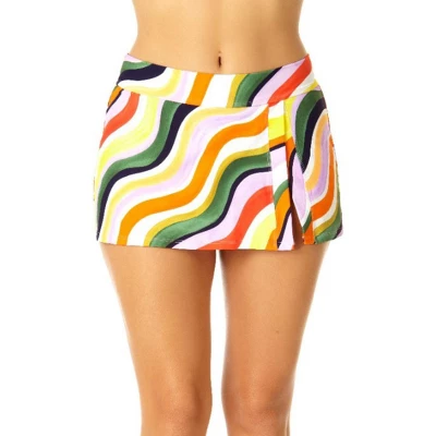Anne Cole - Women's Striped Banded Side Skirted Swim Bottom - Image 5