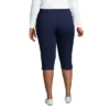 Lands' End Women's Sport Knit High Rise Elastic Waist Pull On Capri Pants