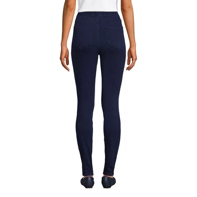 Lands' End Women's Starfish High Rise Pull On Knit Denim Skinny Jeans