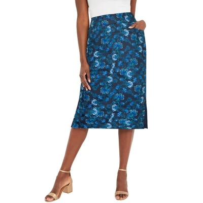 Jessica London Women’s Plus Size Comfort Waist Midi Skirt - Image 12