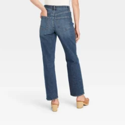 Women's High-Rise Vintage Straight Jeans - Universal Thread⢠Dark Blue