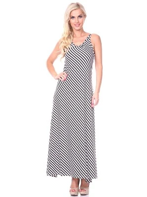 Women's Backless Striped Maxi Dress - White Mark - Image 5