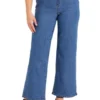 June + Vie By Roaman's Women’s Plus Size Contour Denim Wide-Leg Jean