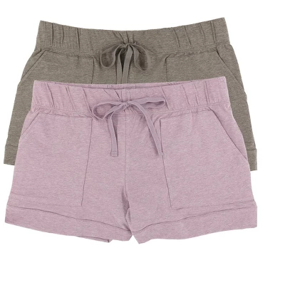 Felina Women's Organic Cotton Stretch Drawstring Short 2-Pack - Image 5